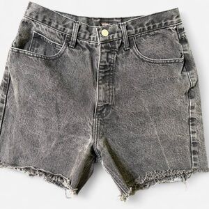 Guess Washed Black Denim Cutoff Shorts